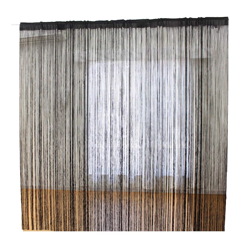 Amazon｜オーダー ストリング カーテン 幅180cm×丈130cm ブラック （1